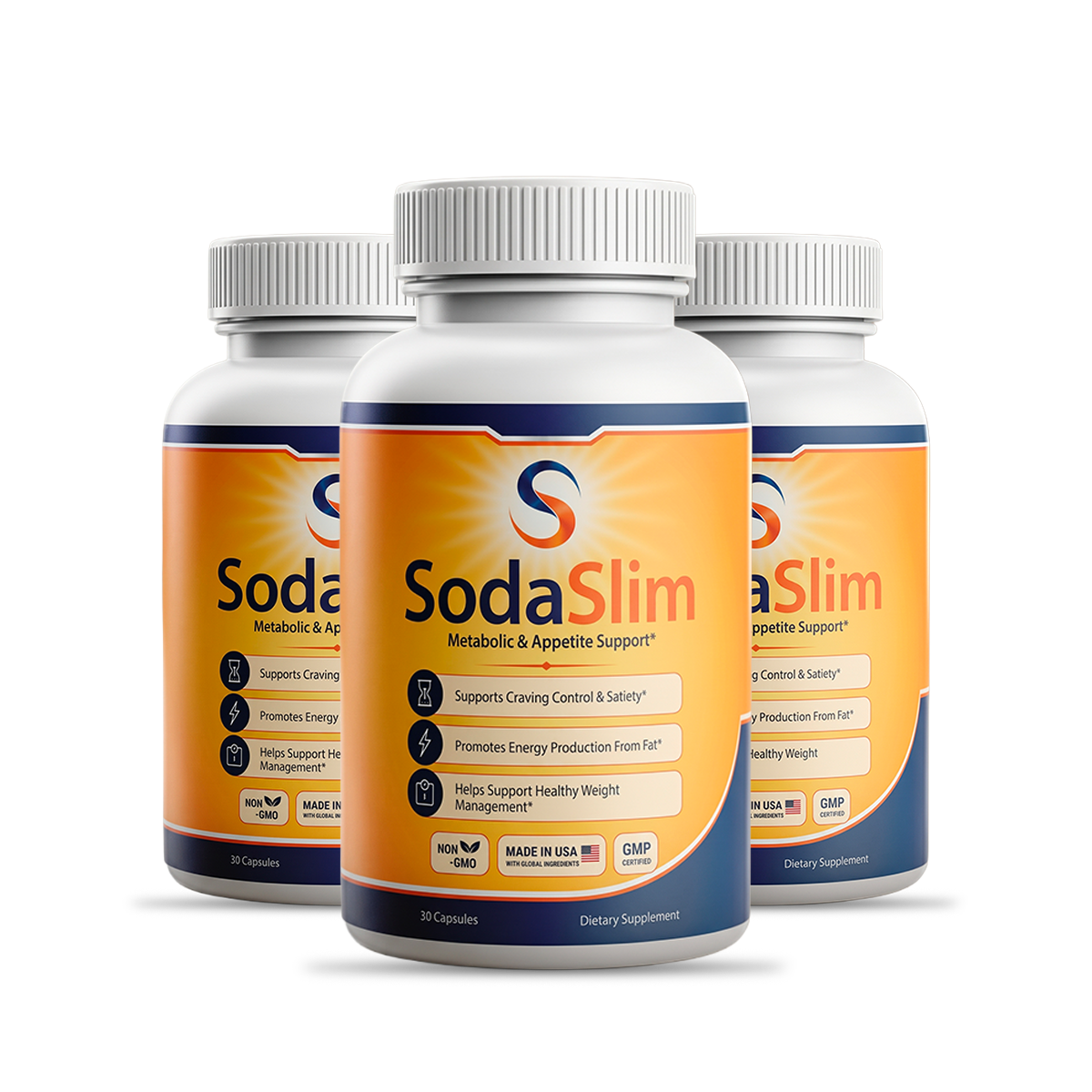 Soda Slim metabolic and appetite support, three-pack